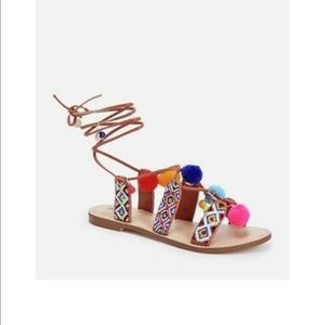 Flat gladiator type sandals 7.5 New